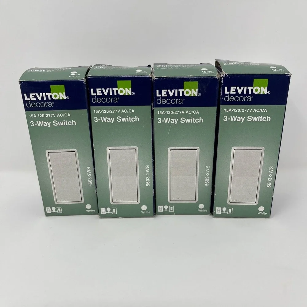 Leviton Decora 15A 3-Way Switch - White (05603-0WM)